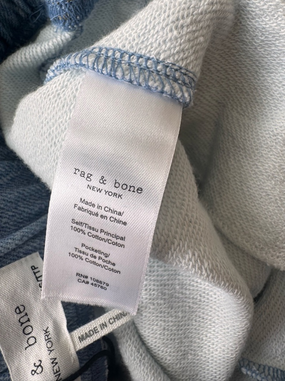 Rag & Bone Kacy Miramar Light Blue Jogger Jeans Elastic Hem size XXS - Picture 13 of 16